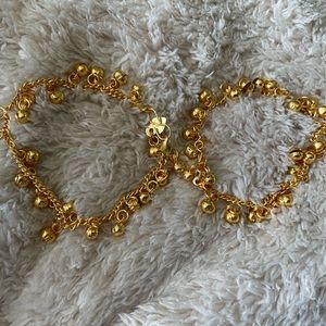 Gold Indian anklets | Indian jewelry